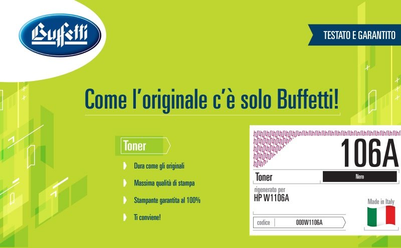 Toner HP - Compatibile Rigenerato 106A W1106A - Nero - 1.000 pag