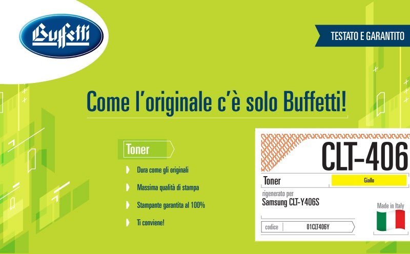 Samsung Toner - Compatibile Rigenerato CLTY406S CLT-Y406S/ELS - Giallo - 1.000 pag