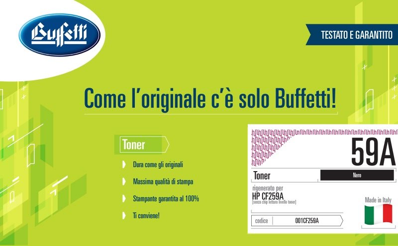 Toner HP - Compatibile Rigenerato 59A CF259A - senza lettura livello toner - Nero - 3.000 pag