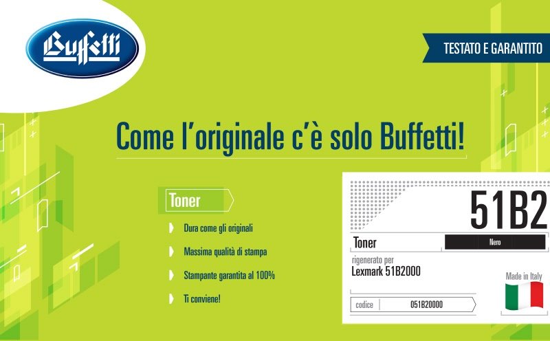 Lexmark Toner - Compatibile Rigenerato 51B2000 51B2000 - Nero - 2.500 pag