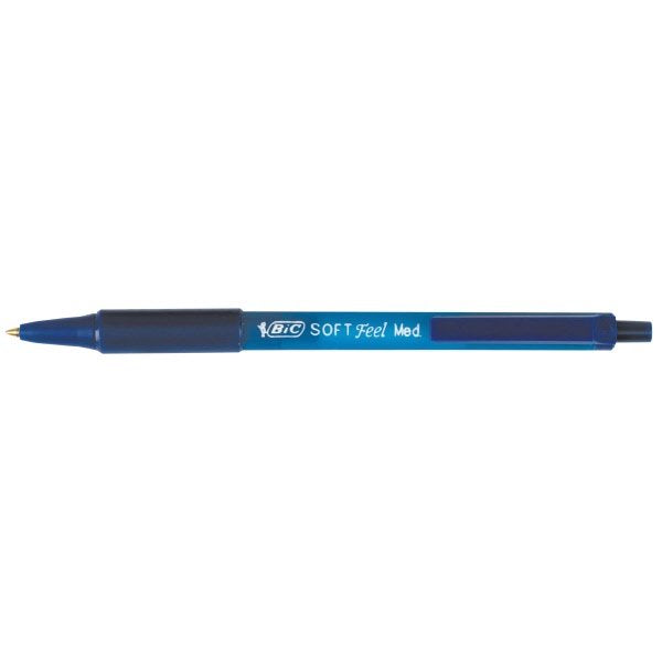 Conf. 12 penna a sfera a scatto Soft Feel Clic - blu - Tratto medio