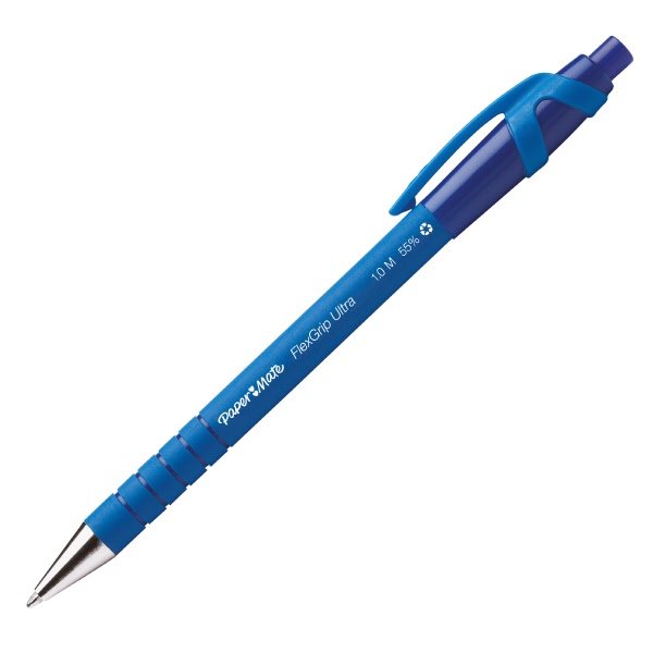 Penna a sfera a scatto FlexGrip Ultra - blu - Tratto medio